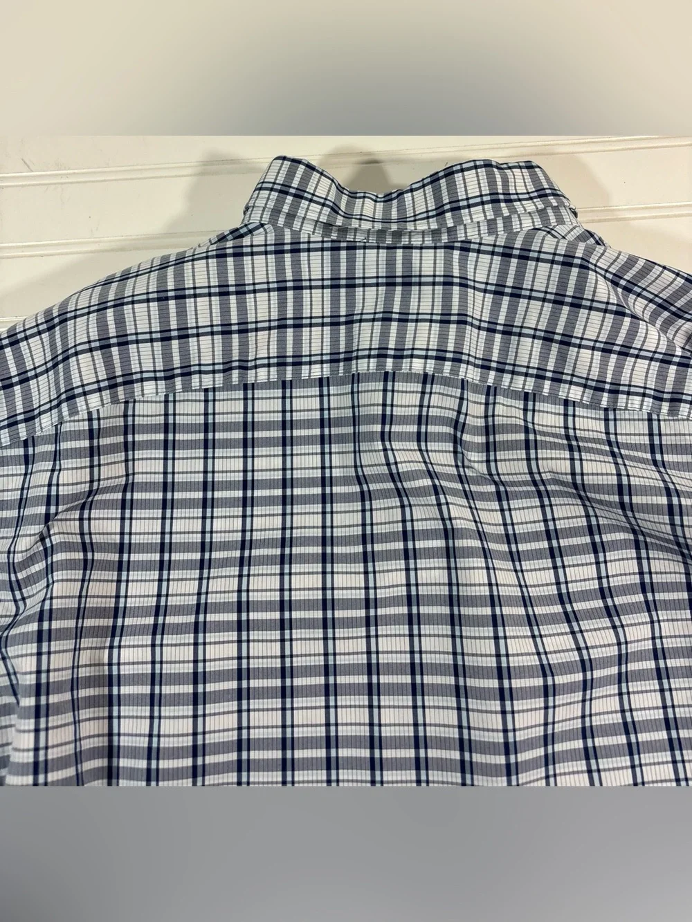 Banana Republic Grant Fit No Iron Shirt Men’s Size XL 120s Pima Cotton Plaid